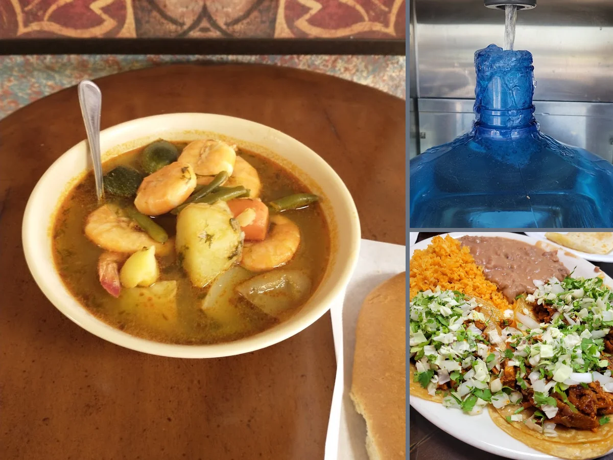 Freshly prepared breakfast burritos served with sides.